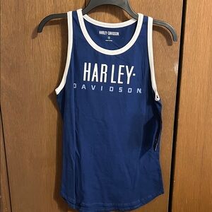Harley-Davidson Navy Tank with White Accents